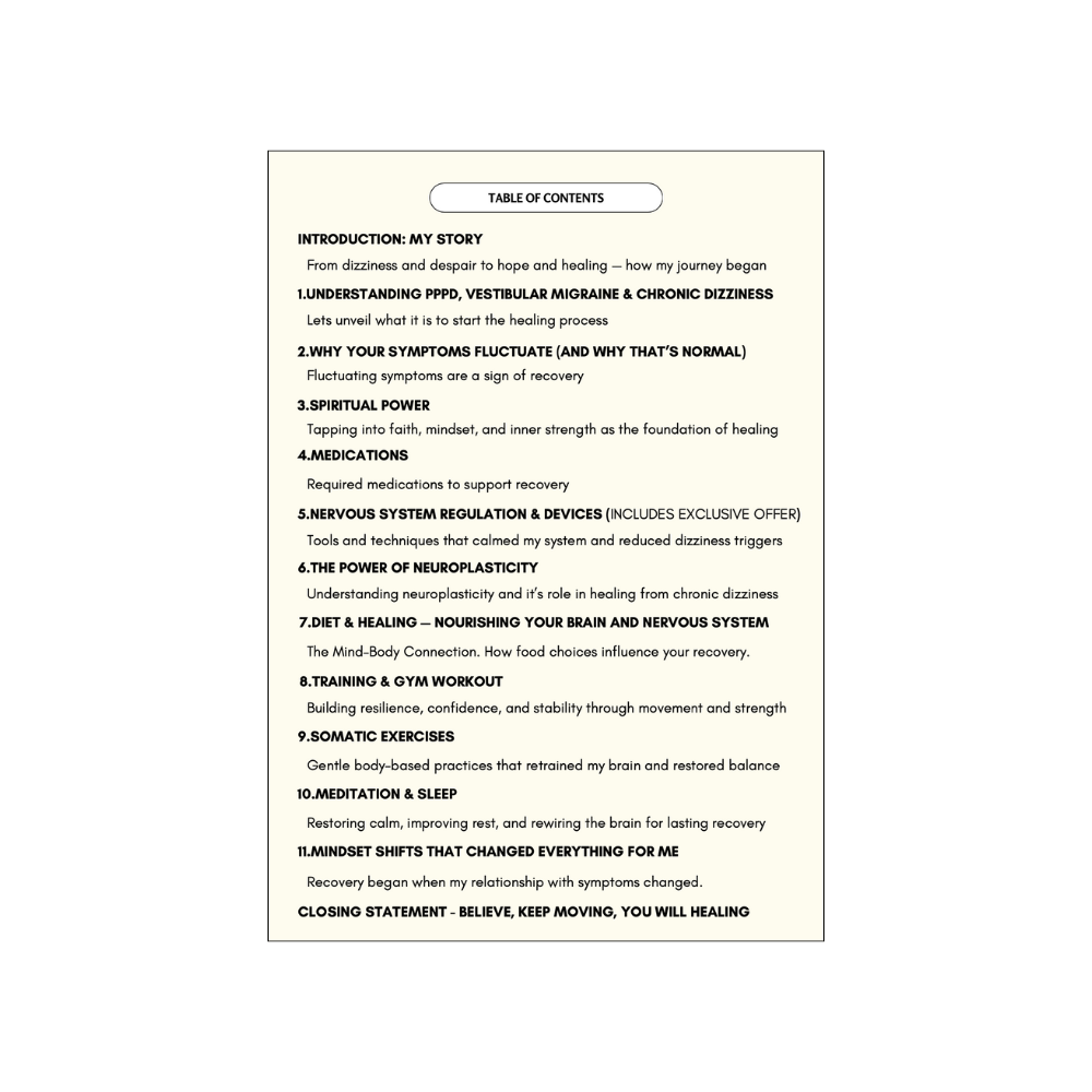 DIZZY NO MORE - How I Healed From PPPD, Vestibular Migraine and Chronic Dizziness